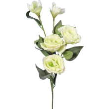 Eustoma Zielona - Sztuczna Gałązka z 5 Kwiatami o Wysokości 70 cm