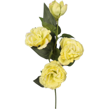 Żółta Gałązka Eustomy z 5 Kwiatami - Sztuczny Kwiat Realistyczny, Wysokość: 70cm