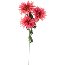 Sztuczna Gałązka z Trzema Gerberami Różowego Koloru o Wysokości 80cm