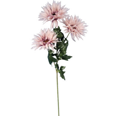 Gałązka 3 gerber sztucznych, pudrowy róż