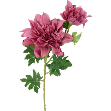 Sztuczne Dalie Bordowe Wysokiej Jakości - Dekoracyjna Gałązka 66 cm