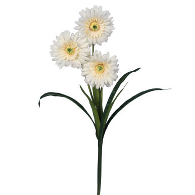 Sztuczna Gałązka Gerber w Kolorze Ż&oacute;łtym - 55 cm