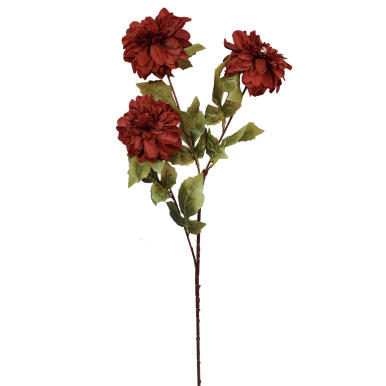 Sztuczna Gałązka z 3 Brązowymi Daliami - Dekoracja o Wysokości 80 cm