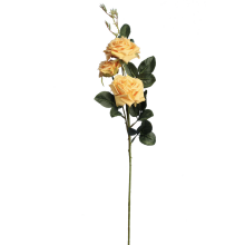 Sztuczna Gałązka z Trzema Żółtymi Różami - Dekoracja Wnętrz