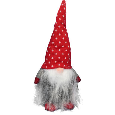 Figurka Krasnala Skrzat w Czapie Szary 30 cm