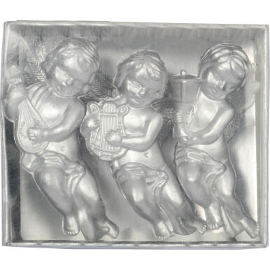 Komplet 3 Srebrnych Aniołów do Zawieszenia o Wysokości 9 cm