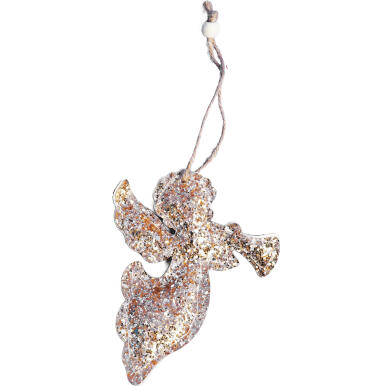 ANIOŁ ZAWIESZKA BROKATOWA ZŁOTA