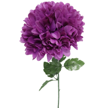 Sztuczna Chryzantema Fioletowa 75 cm - Pojedynczy Kwiat Dekoracyjny Fi 20 cm