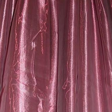 Elegancka Dwuwarstwowa Zasłona w Pudrowym Rużu z Koralikowymi Zdobieniami