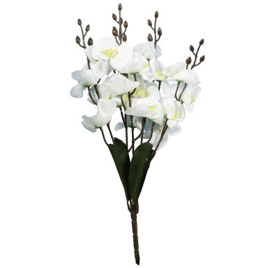 BUKIET SZTUCZNYCH STORCZYKÓW W KOLORZE BIAŁYM - 5 SZTUK