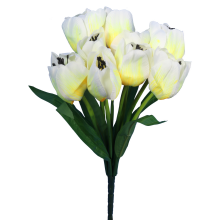 Sztuczne Tulipany Białe - Bukiet 9 sztuk Wysokiej Jakości