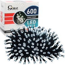 Lampki Choinkowe Łańcuch LED 600 sztuk Zewnętrzne Zimny Biały 30m IP44 Sieciowe
