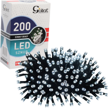 Lampki Choinkowe 200 LED Biały Zimny, Zasilanie Sieciowe, Na Zewnątrz i Wewnątrz, Długość 10m, IP44