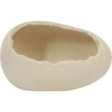 Osłonka wielkanocna ceramiczna jajko rzeżucha biała