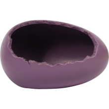 Osłonka wielkanocna ceramiczna jajko rzeżucha fioletowa