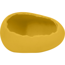 Osłonka wielkanocna ceramiczna jajko rzeżucha żółta