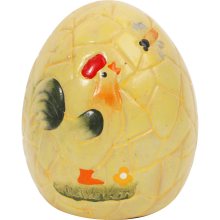 Ceramiczny Lampion w Kształcie Jajka - Kolor Żółty, 12cm