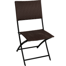 Krzesło Technorattanowe Brązowe - Komfortowe i Odpierające Warunki Atmosferyczne, Do Użytku Domowego i Na Zewnątrz