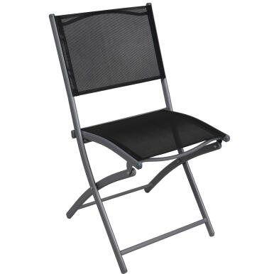 Krzesło ogrodowe składane antracytowe Material