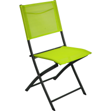 Składane krzesło ogrodowe EMYS z lekkiej, stalowej konstrukcji w kolorze antracytowym