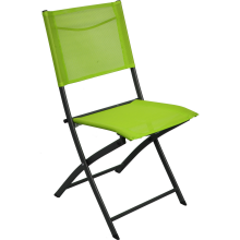 Krzesło ogrodowe składane EMYS wykonane z odpornej stali, kolor antracytowy