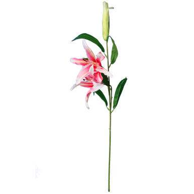Gałązka 2 lilii z pąkiem jasno różowa II
