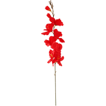 Gałązka Sztucznej Gladioli W Kolorze Czerwonym - 70 cm