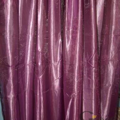 Elegancka Zasłona Wrzosowa Dwuwarstwowa z Koralikami