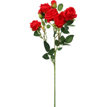 Czerwone Róże Dekoracyjne na Gałązce - 5 Sztuk, Realistyczne Wyglądem