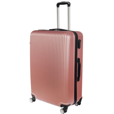 Walizka podróżna Matrix 450 dużej pojemności z mocnym ABS Plus i blokadą szyfrową, różowa