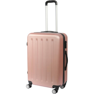 Walizka Podróżna Matrix 350 Różowa Średnia, Wytrzymała na Uszkodzenia, z Dwupoziomowym Stelażem i 4 Obrotowymi Kółkami