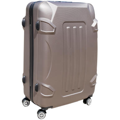 Walizka podróżna KOSMO 1500, średnia, mocna, z komorami i zamkiem szyfrowym, kolor brązowy.