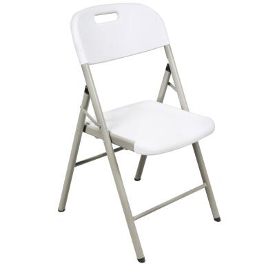 KRZESŁO CATERINGOWE OGRODOWE SKŁADANE BIAŁE