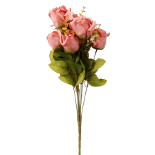 Bukiet 11 Pudrowo-Różowych Róż o Wysokości 54 cm