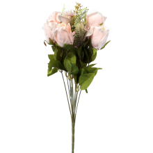 Bukiet 11 Pudrowo-Kremowych Róż o Wysokości 54 cm
