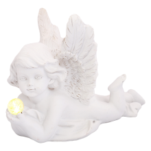 Dekoracyjny Aniołek Świetlny z Imitacji Gipsu 12cm