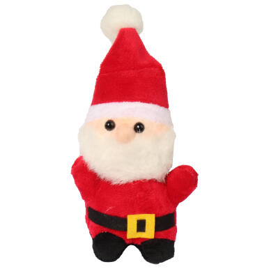 Mikołaj - Maskotka z Pozytywką w Prezencie - Torebka Papierowa, Wysokość 13cm, Kolor Czerwony