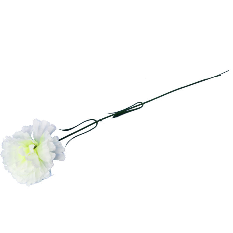 Goździk pojedynka w kolorze białym 46 cm