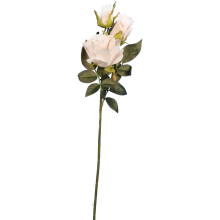 Gałązka 3 róż 65 cm kolor kremowy