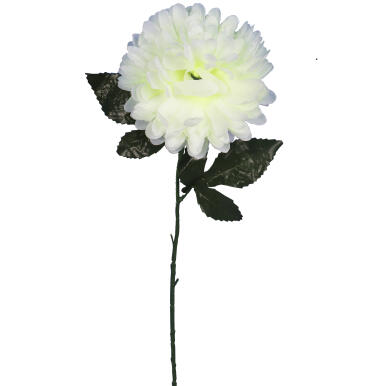 Sztuczna Chryzantema Biała - Dekoracja na Wszystkich Świętych, 70 cm, Główka 16 cm