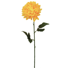 Sztuczna Chryzantema Żółta - Dekoracyjny Kwiat Pojedynczy, Fi 16 cm, Wysokość 70 cm