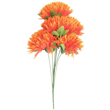 Bukiet 7 chryzantem strzępiastych w kolorze pomarańczowym