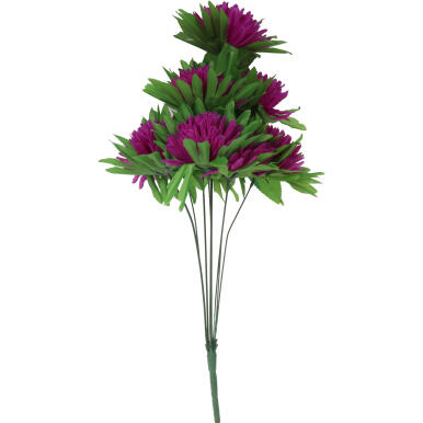 Wysokiej Jakości Sztuczny Bukiet Fioletowych Chryzantem - Dekoracja Świąteczna