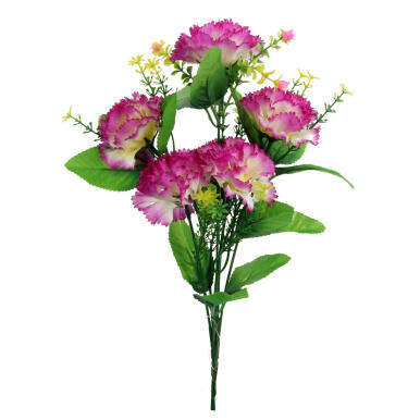 BUKIEt 6 SZTUCZNYCH GOŹDZIKÓW W KOLORZE FIOLETOWYM - WYSOKOJAKOŚCIOWA DEKORACJA 40CM