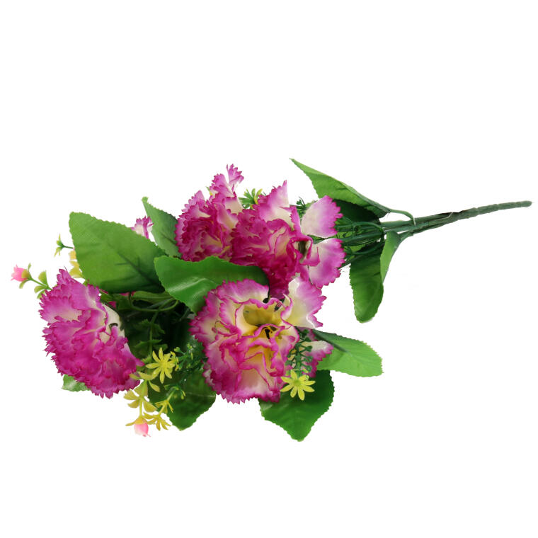 BUKIEt 6 SZTUCZNYCH GOŹDZIKÓW W KOLORZE FIOLETOWYM - WYSOKOJAKOŚCIOWA DEKORACJA 40CM