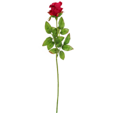 Róża sztuczna pojedynka w pąku kolor czerwony 68 cm