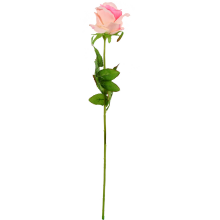 Róża sztuczna pojedynka w pąku kolor jasny róż 68 cm
