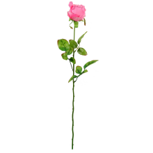 Róża sztuczna pojedynka w pąku kolor różowy 68 cm