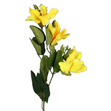 Clematis Sztuczny Kwiat na Gałązce - Kolor Żółty, 95 cm