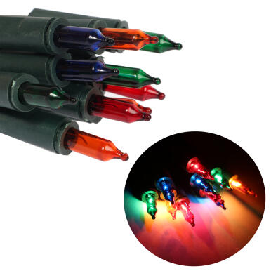 Kolorowe Lampki Choinkowe 20L z Zielonym Kablem 220V-240V Do Użytku Wewnętrznego